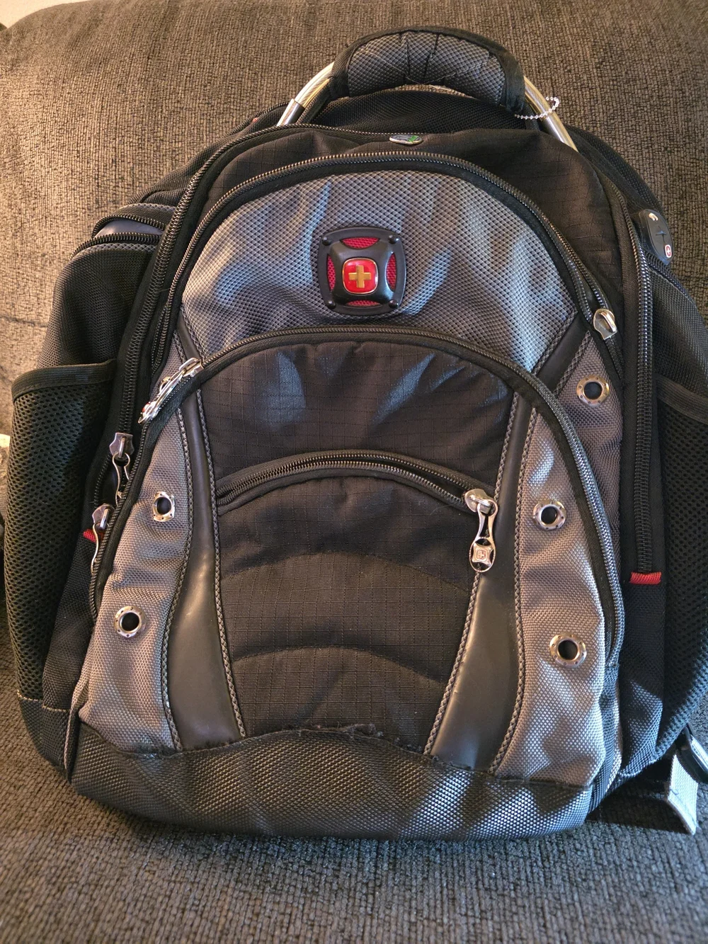 Swissgear Black & Gray Tech Backpack for Men